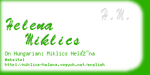 helena miklics business card